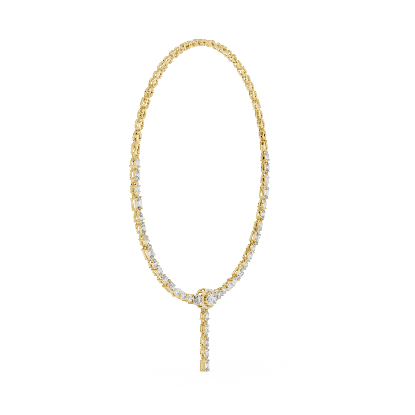 15.73 Ct 14k Solid Gold Lab Grown Diamond Graduation Diamond Necklace For Anniversary Gift - HIGHCARAT DIAMONDS