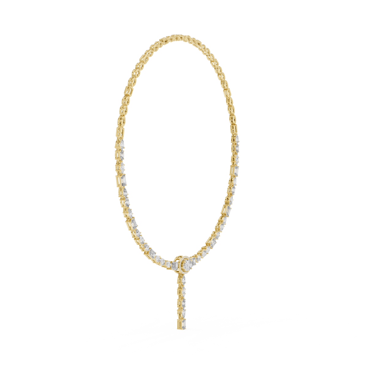 15.73 Ct 14k Solid Gold Lab Grown Diamond Graduation Diamond Necklace For Anniversary Gift - HIGHCARAT DIAMONDS