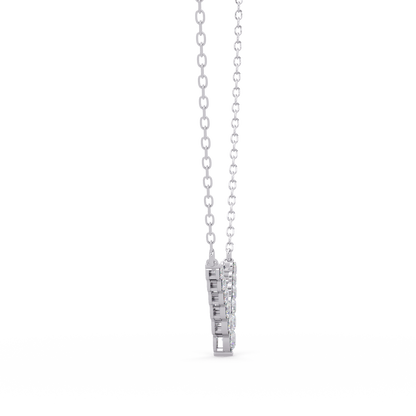 Graduated Round Lab-Grown Diamond V-Shape Necklace in Rose Gold - HIGHCARAT DIAMONDS