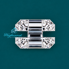 Close-Up of H Letter Shaped Lab Grown Diamond