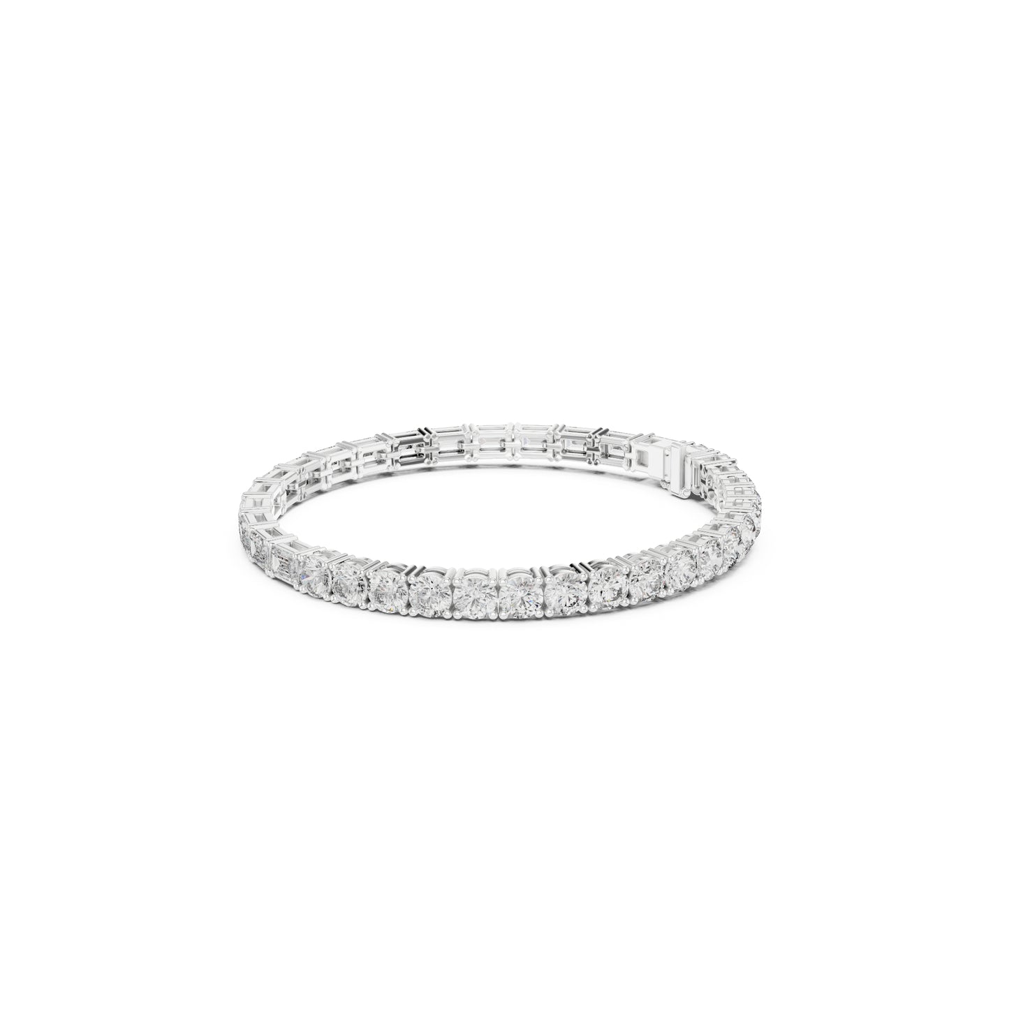 Vintage 13.24 CT Emerald Or Round Cut White Colorless Diamond Prong Set Minimalist Stacking Party Wear Tennis Bracelet For Her - HIGHCARAT DIAMONDS