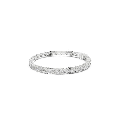 Vintage 13.24 CT Emerald Or Round Cut White Colorless Diamond Prong Set Minimalist Stacking Party Wear Tennis Bracelet For Her - HIGHCARAT DIAMONDS