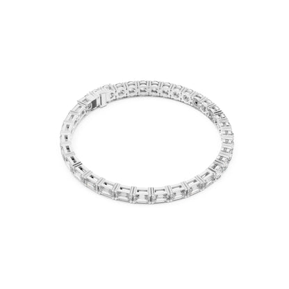 Vintage 13.24 CT Emerald Or Round Cut White Colorless Diamond Prong Set Minimalist Stacking Party Wear Tennis Bracelet For Her - HIGHCARAT DIAMONDS