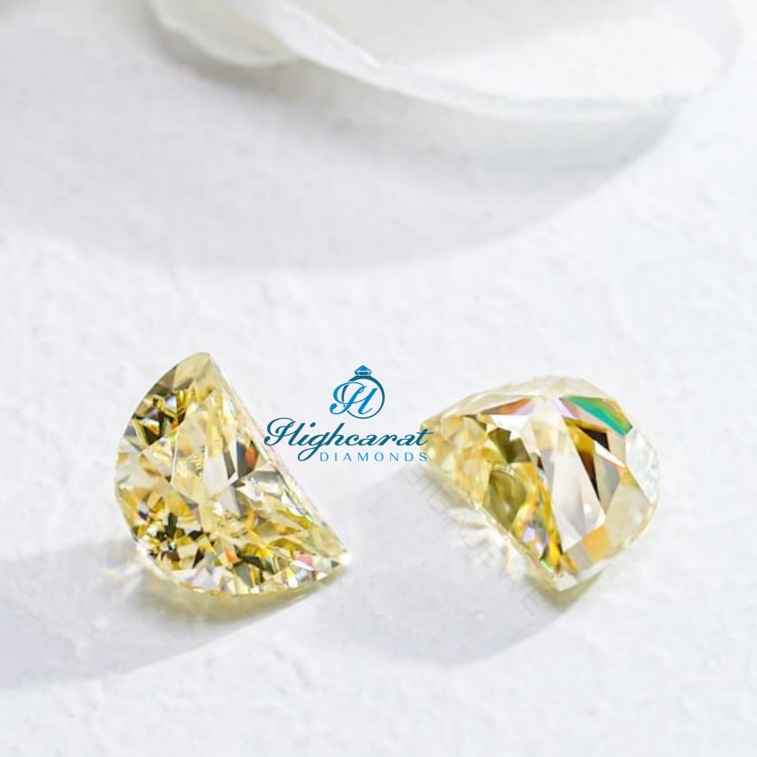 Eco-friendly Half Moon Yellow Diamond for custom fine jewelry