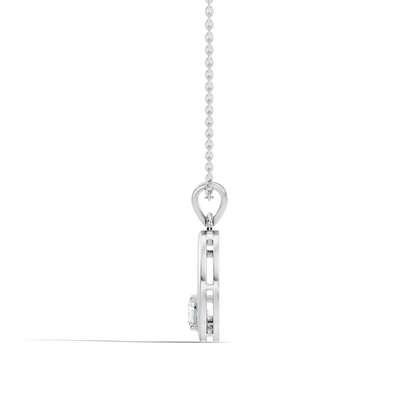 Stunning Handmade Labgrown Diamond Pendant Half Moon Inspired Jewelry In 14K Solid Gold - HIGHCARAT DIAMONDS