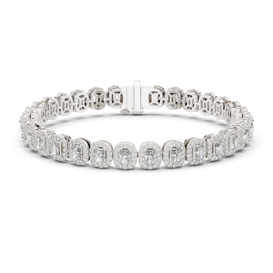 6.40CT Round and Radiant Cut Diamond Unique Prong Set Handcrafted Classic Wedding Wear Bracelet Gift For Women's - HIGHCARAT DIAMONDS