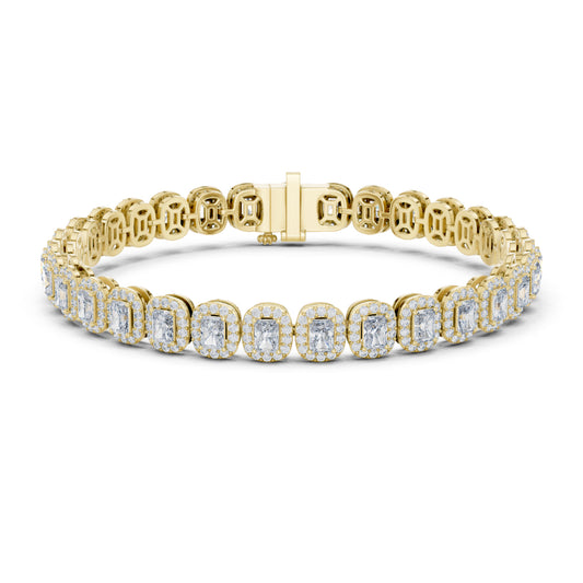 6.40CT Round and Radiant Cut Diamond Unique Prong Set Handcrafted Classic Wedding Wear Bracelet Gift For Women's - HIGHCARAT DIAMONDS