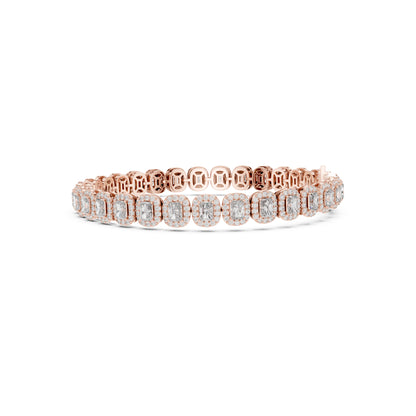 6.40CT Round and Radiant Cut Diamond Unique Prong Set Handcrafted Classic Wedding Wear Bracelet Gift For Women's - HIGHCARAT DIAMONDS