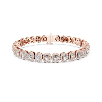 6.40CT Round and Radiant Cut Diamond Unique Prong Set Handcrafted Classic Wedding Wear Bracelet Gift For Women's - HIGHCARAT DIAMONDS