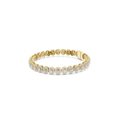 6.40CT Round and Radiant Cut Diamond Unique Prong Set Handcrafted Classic Wedding Wear Bracelet Gift For Women's - HIGHCARAT DIAMONDS