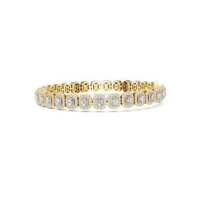 6.40CT Round and Radiant Cut Diamond Unique Prong Set Handcrafted Classic Wedding Wear Bracelet Gift For Women's - HIGHCARAT DIAMONDS