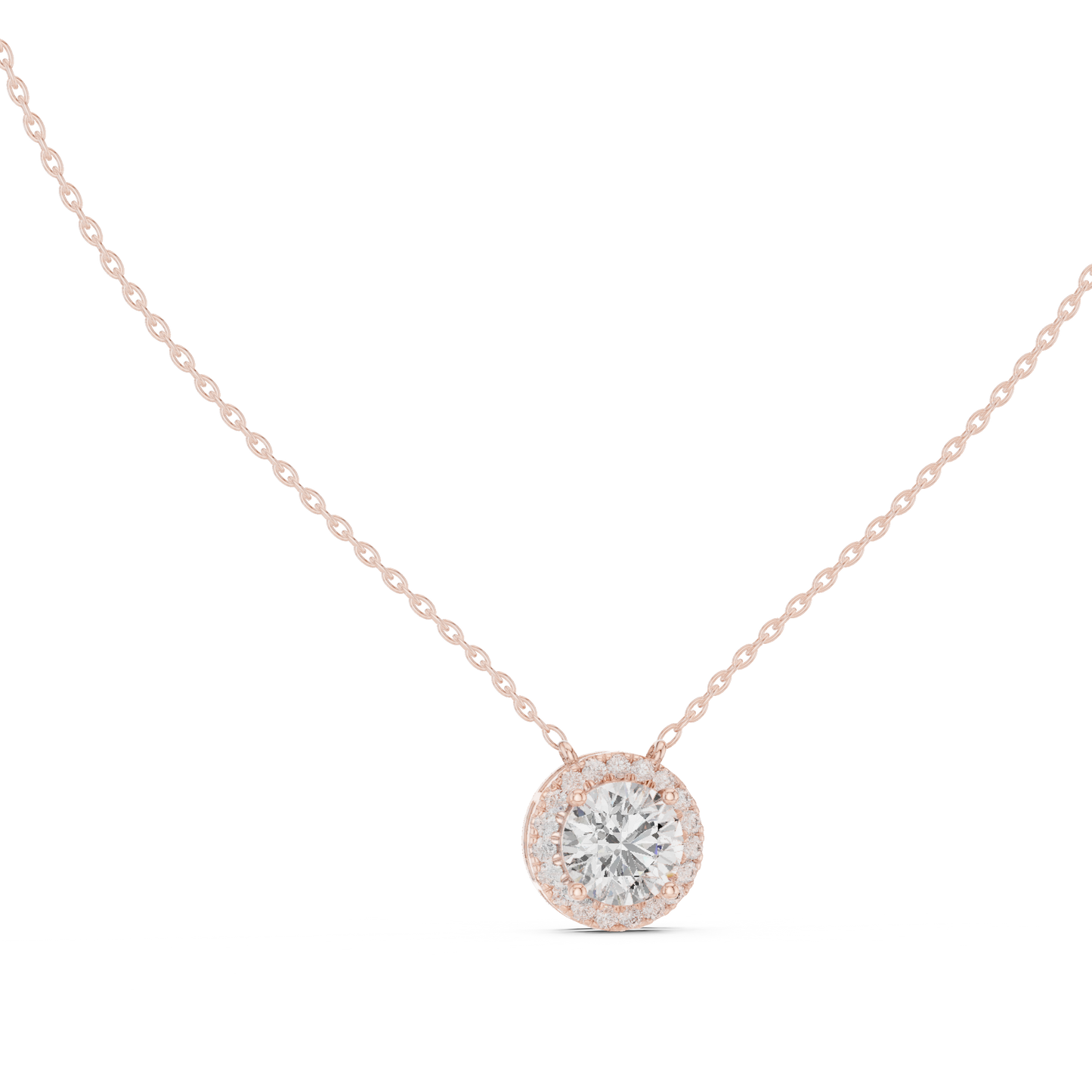 2.39 Ct 10k solid Gold Round Shape Shinning Affordable Diamond Pendant For Party Wear - HIGHCARAT DIAMONDS