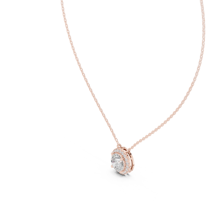2.39 Ct 10k solid Gold Round Shape Shinning Affordable Diamond Pendant For Party Wear - HIGHCARAT DIAMONDS