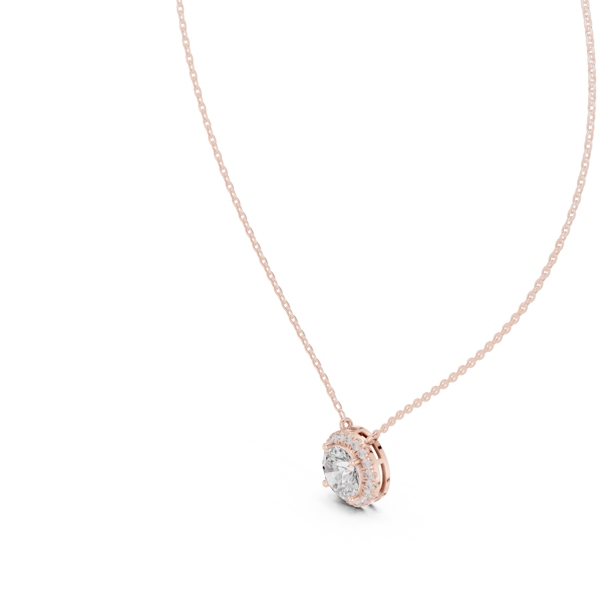 2.39 Ct 10k solid Gold Round Shape Shinning Affordable Diamond Pendant For Party Wear - HIGHCARAT DIAMONDS