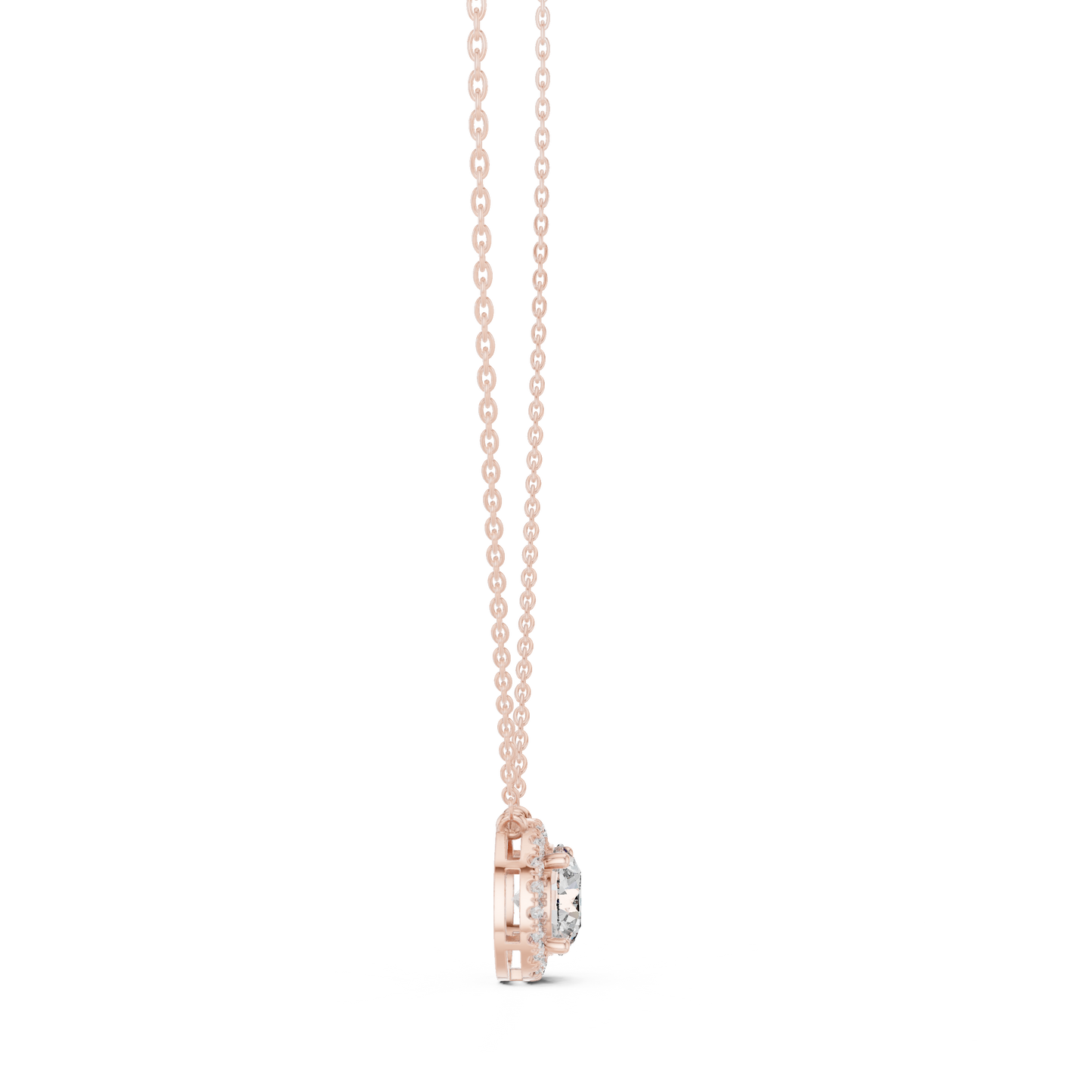 2.39 Ct 10k solid Gold Round Shape Shinning Affordable Diamond Pendant For Party Wear - HIGHCARAT DIAMONDS