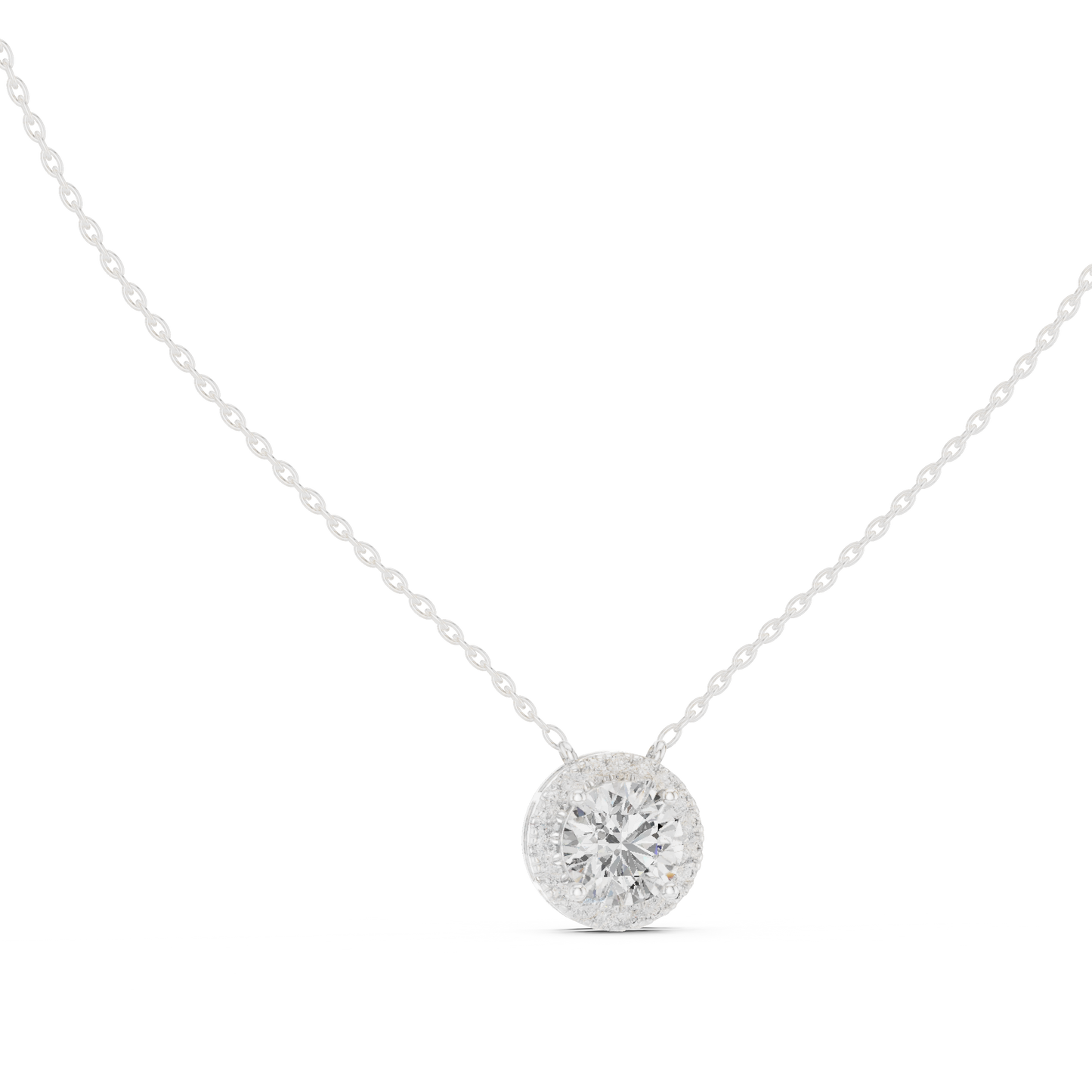 2.39 Ct 10k solid Gold Round Shape Shinning Affordable Diamond Pendant For Party Wear - HIGHCARAT DIAMONDS