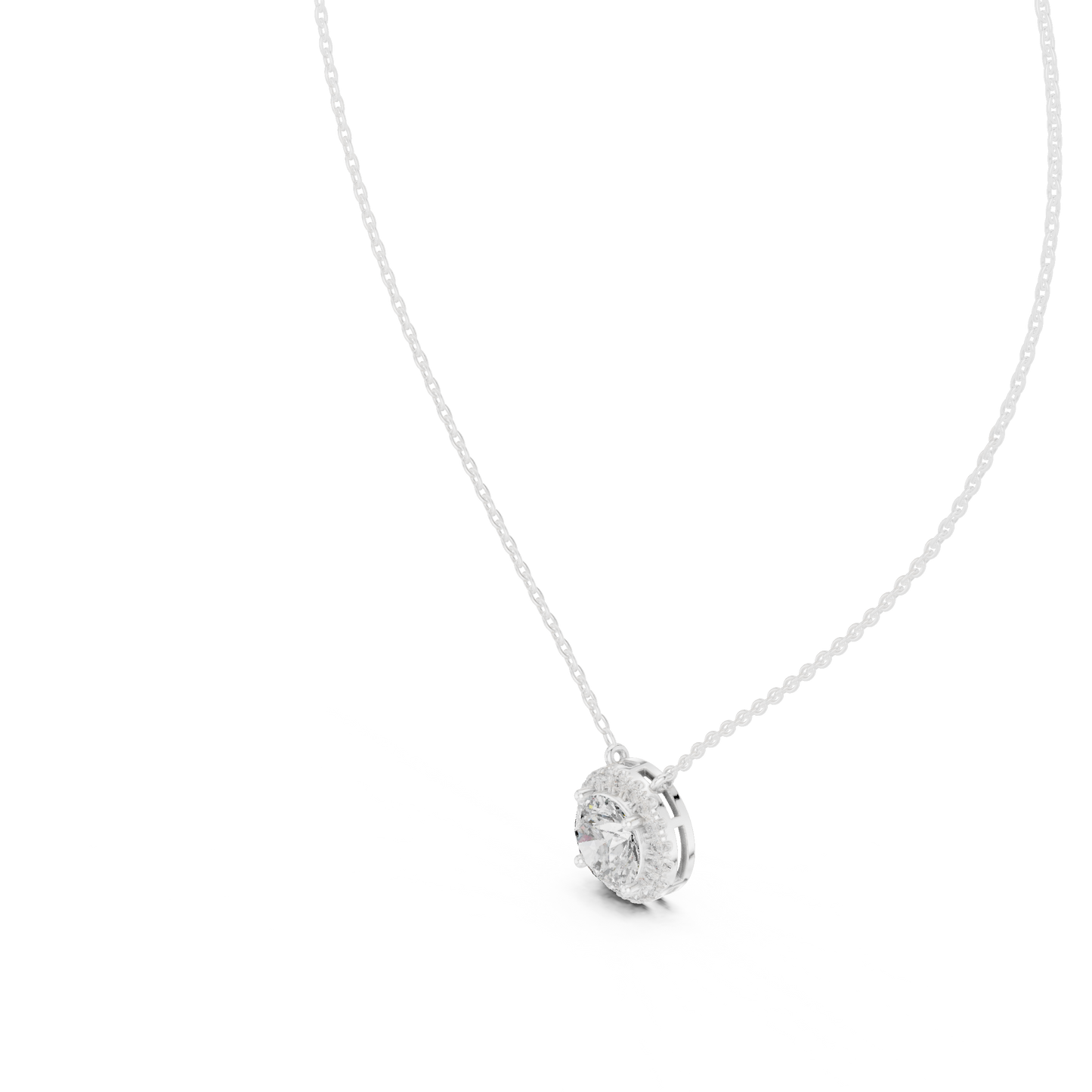 2.39 Ct 10k solid Gold Round Shape Shinning Affordable Diamond Pendant For Party Wear - HIGHCARAT DIAMONDS