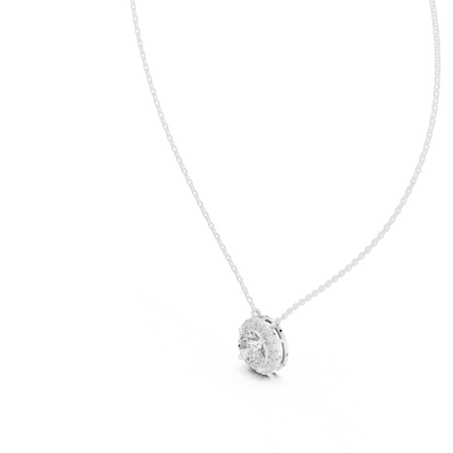2.39 Ct 10k solid Gold Round Shape Shinning Affordable Diamond Pendant For Party Wear - HIGHCARAT DIAMONDS