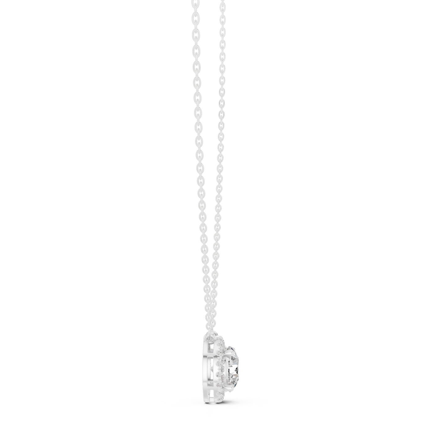 2.39 Ct 10k solid Gold Round Shape Shinning Affordable Diamond Pendant For Party Wear - HIGHCARAT DIAMONDS