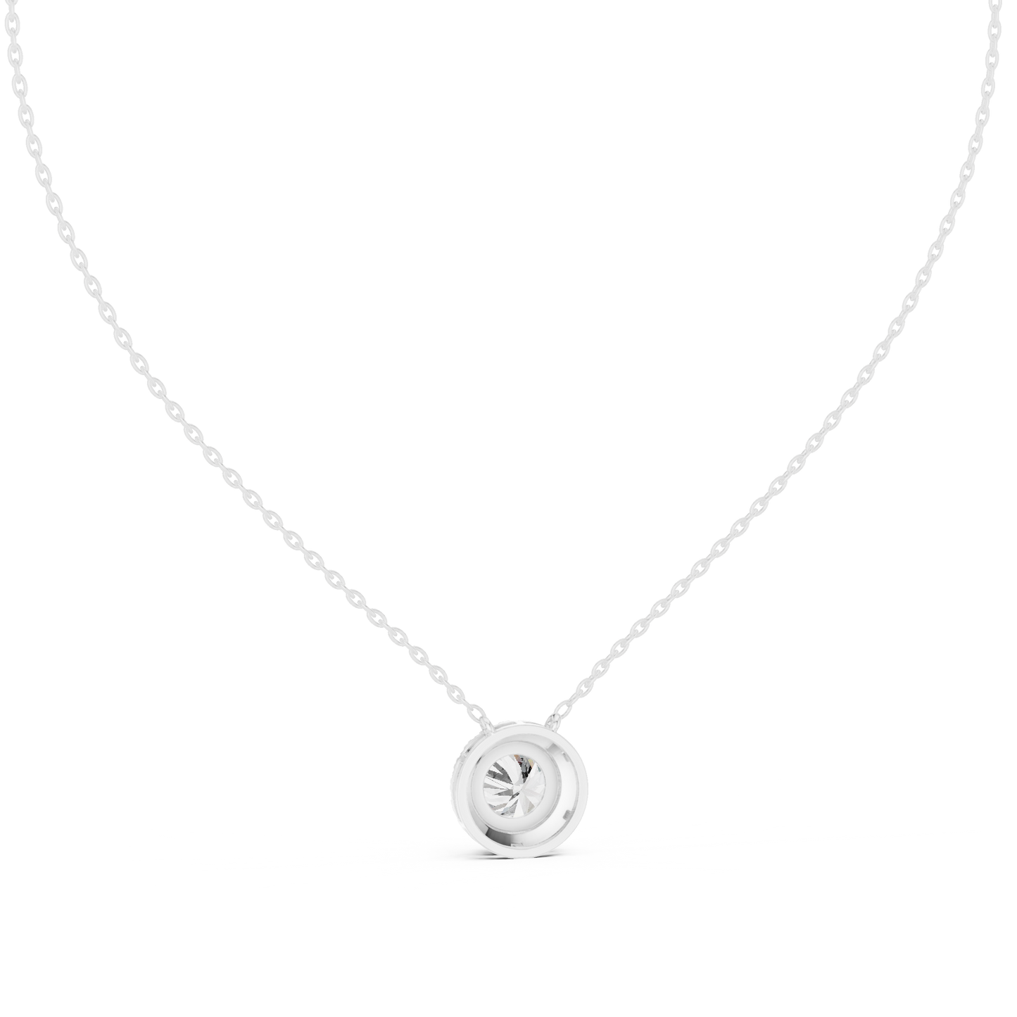 2.39 Ct 10k solid Gold Round Shape Shinning Affordable Diamond Pendant For Party Wear - HIGHCARAT DIAMONDS