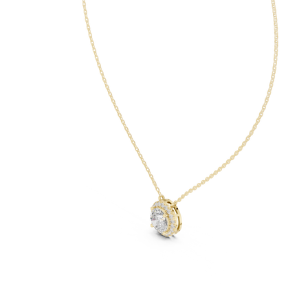 2.39 Ct 10k solid Gold Round Shape Shinning Affordable Diamond Pendant For Party Wear - HIGHCARAT DIAMONDS