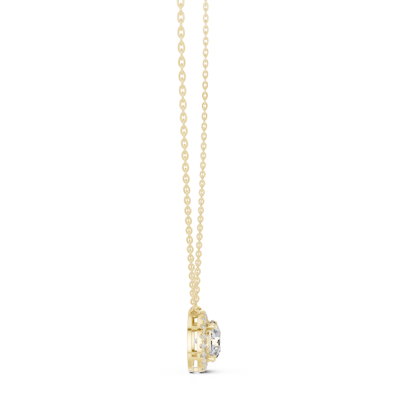 2.39 Ct 10k solid Gold Round Shape Shinning Affordable Diamond Pendant For Party Wear - HIGHCARAT DIAMONDS