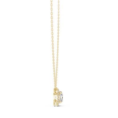 2.39 Ct 10k solid Gold Round Shape Shinning Affordable Diamond Pendant For Party Wear - HIGHCARAT DIAMONDS