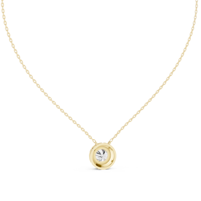 2.39 Ct 10k solid Gold Round Shape Shinning Affordable Diamond Pendant For Party Wear - HIGHCARAT DIAMONDS