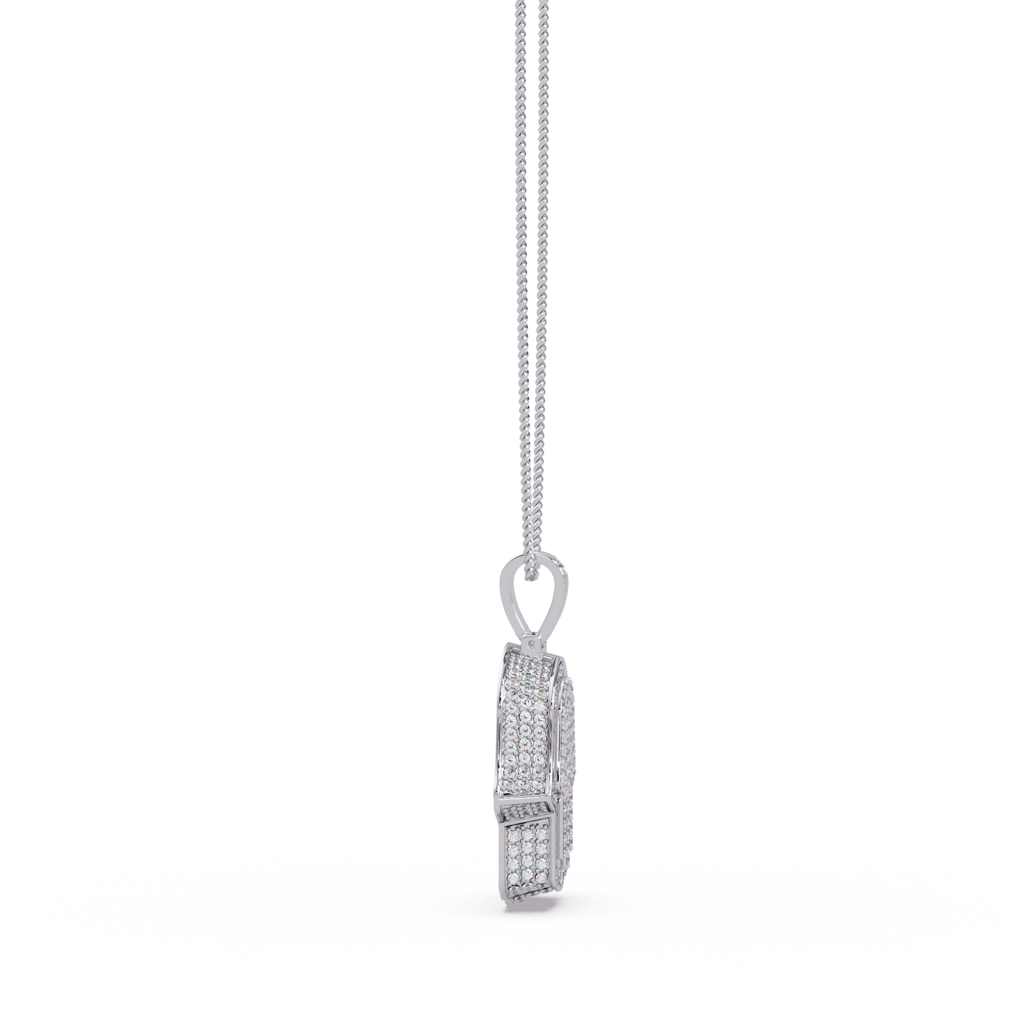 Hamsa Hand Pave Lab Grown Diamond Pendant - HIGHCARAT DIAMONDS