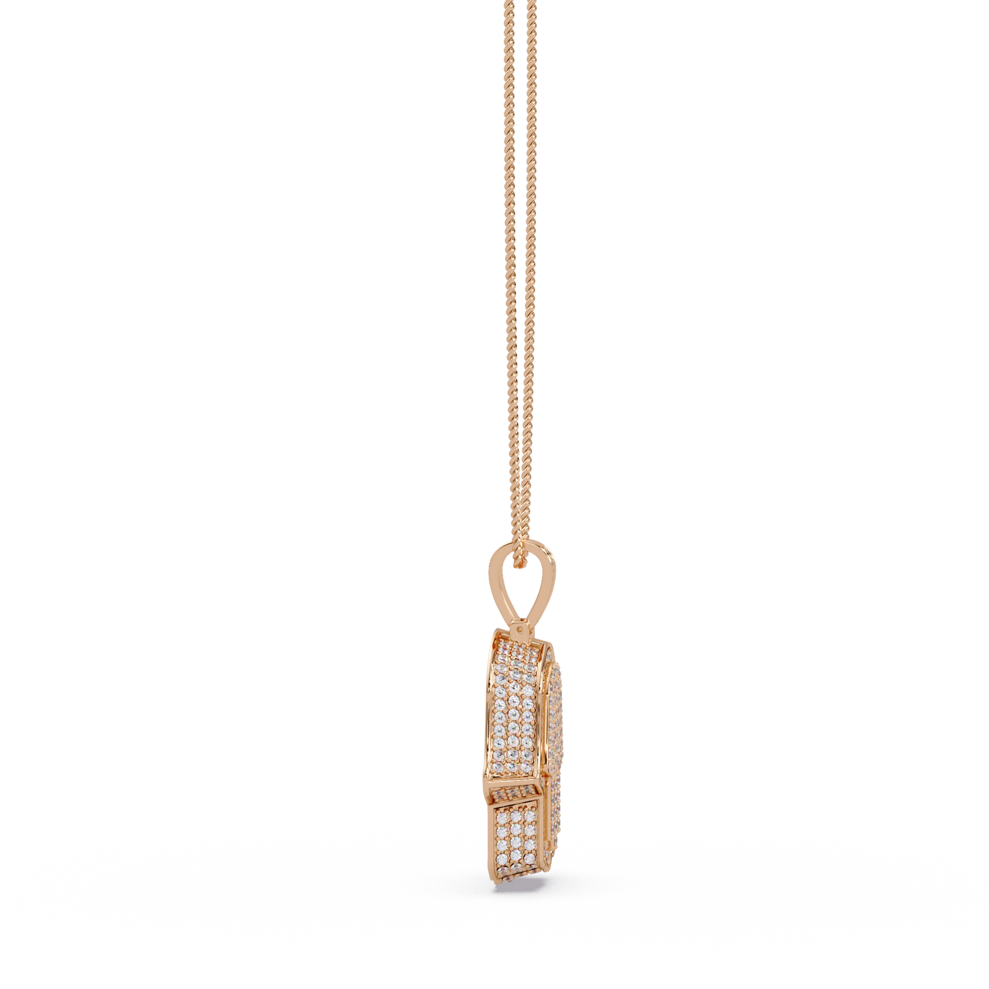Hamsa Hand Pave Lab Grown Diamond Pendant - HIGHCARAT DIAMONDS
