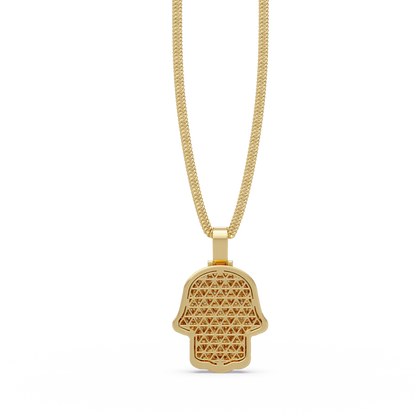 Hamsa Hand Pave Lab Grown Diamond Pendant - HIGHCARAT DIAMONDS