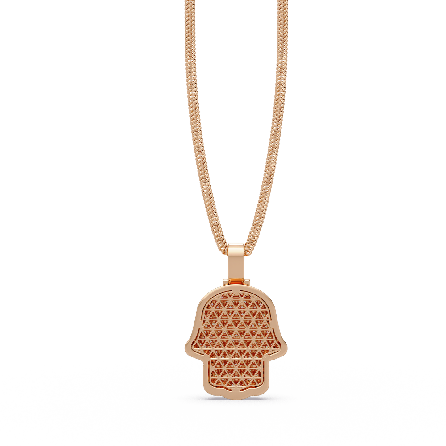 Hamsa Hand Pave Lab Grown Diamond Pendant - HIGHCARAT DIAMONDS