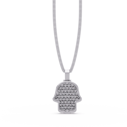 Hamsa Hand Pave Lab Grown Diamond Pendant - HIGHCARAT DIAMONDS