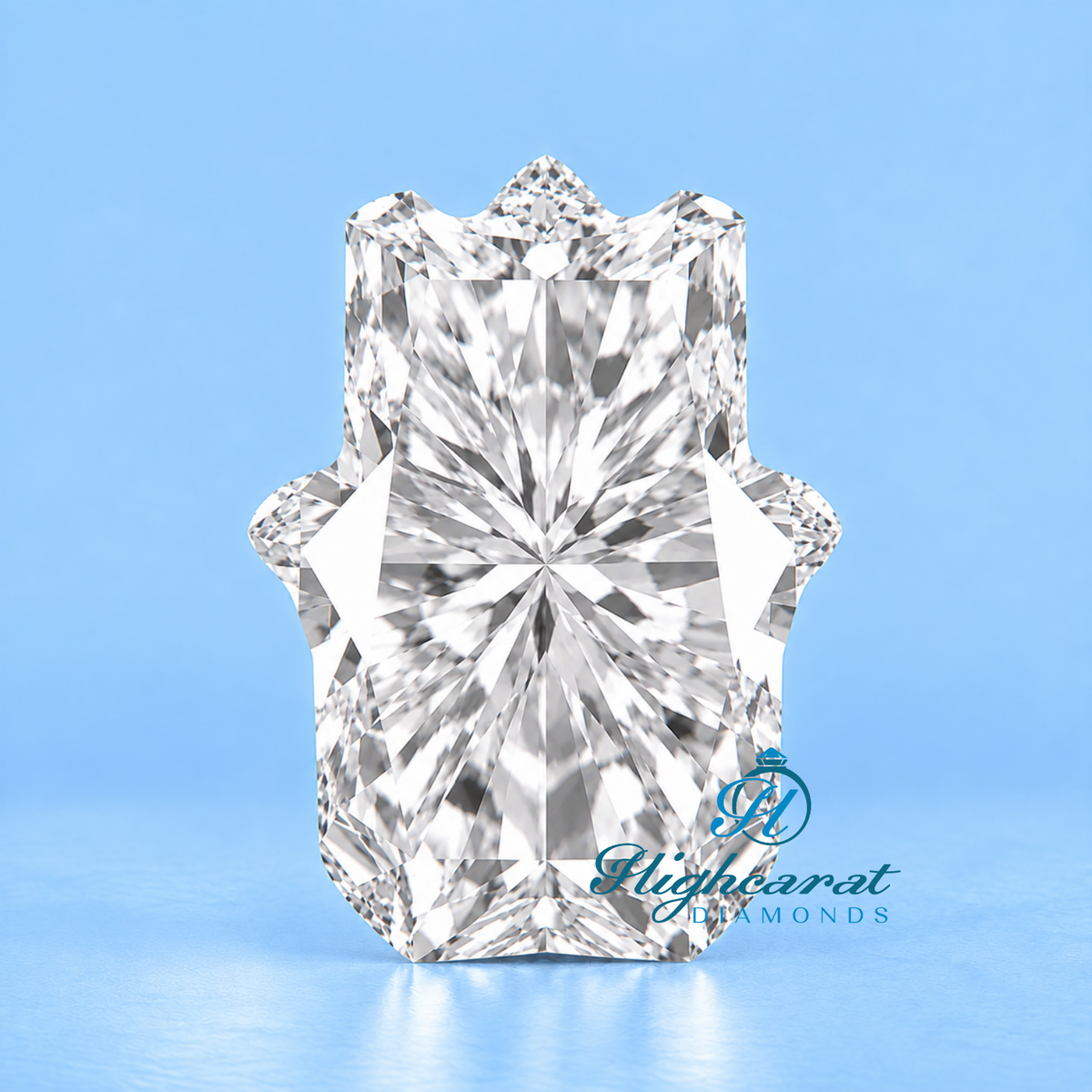 Antique Hamsa hand shape loose cut diamond