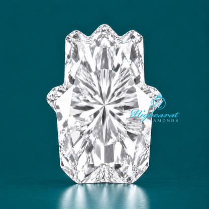 Detailed antique Hamsa hand shape diamond