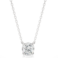 Handcrafted 14K Gold Labgrown Diamond Solitaire Pendant Necklace perfect  gift for wife - HIGHCARAT DIAMONDS
