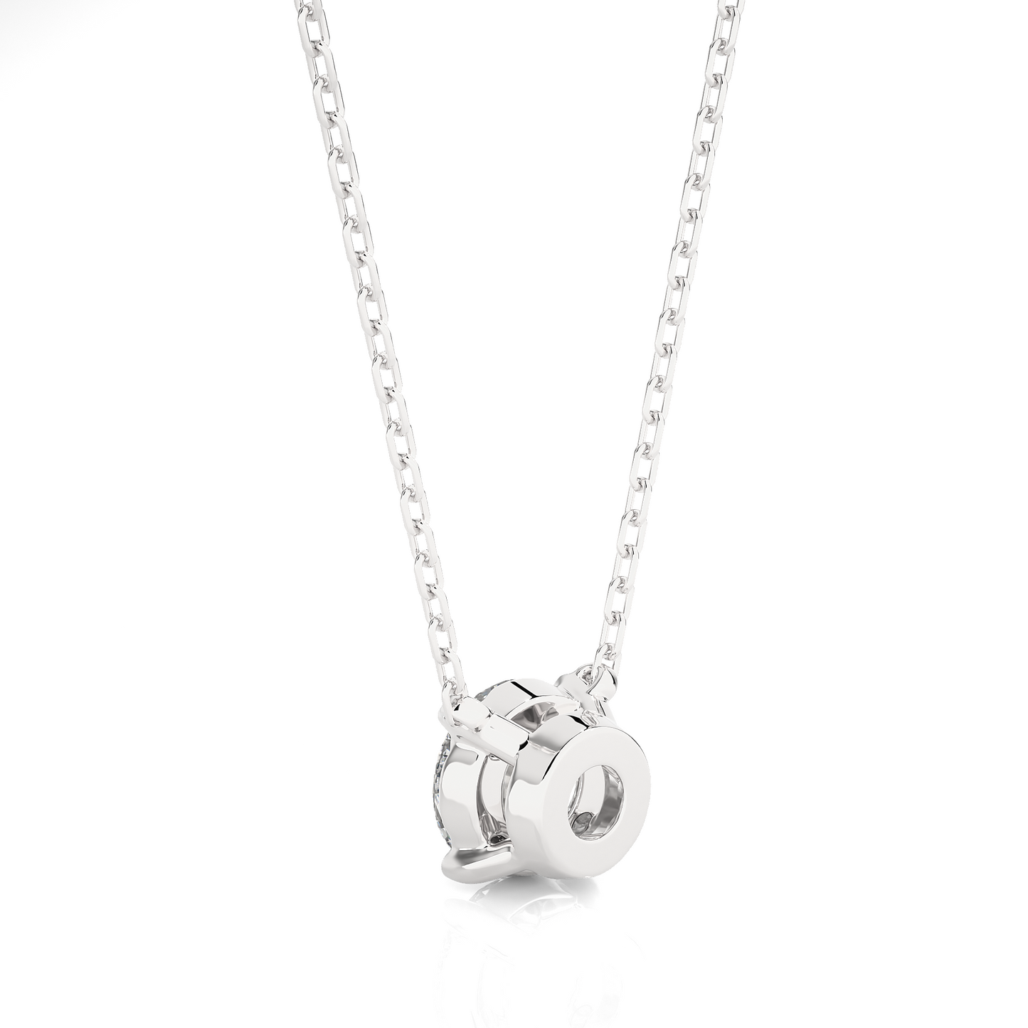 Handcrafted 14K Gold Labgrown Diamond Solitaire Pendant Necklace perfect  gift for wife