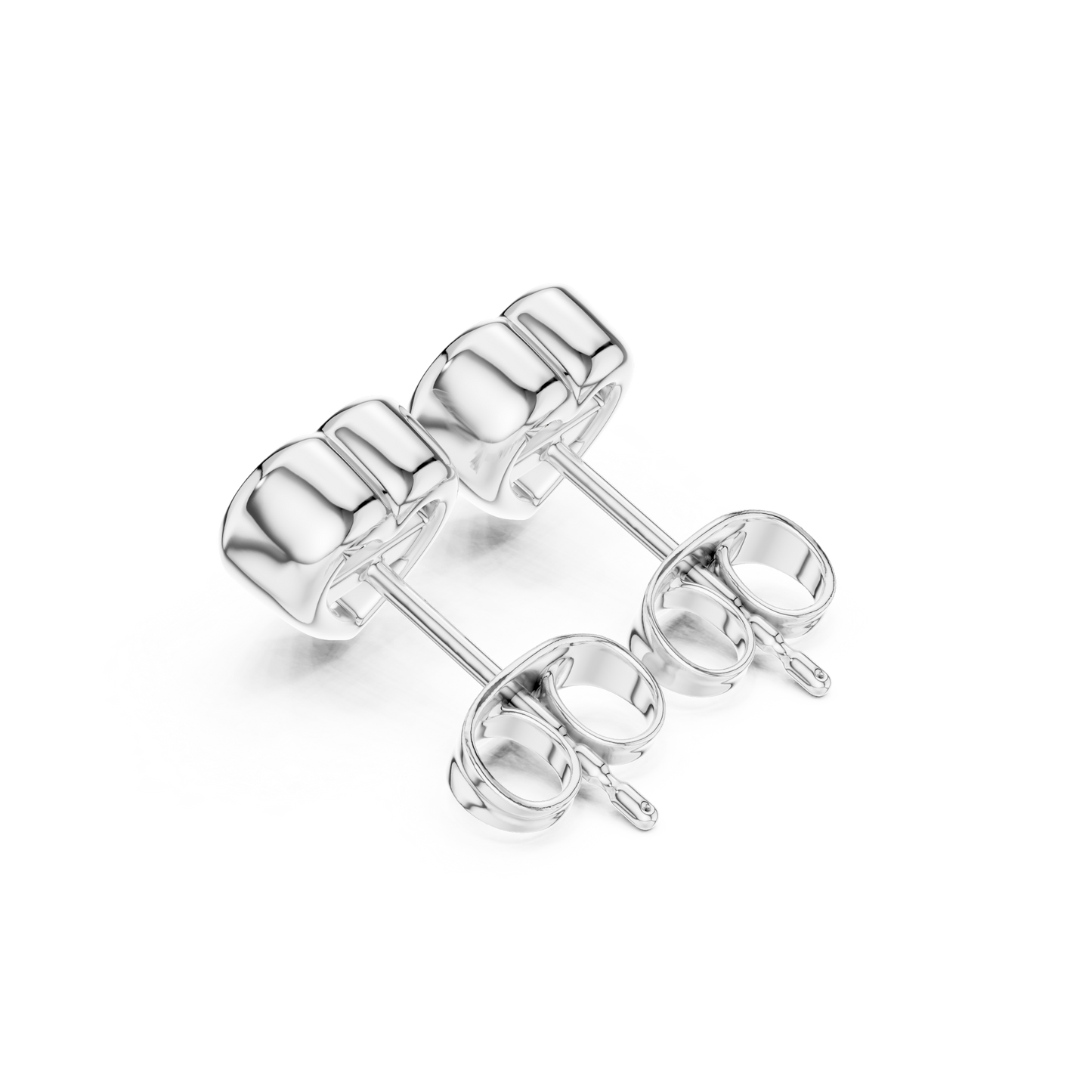 Heart Cut 1.00Ct  Lab Grown White Colorless Daimond Bezel Set Vintage Screw Back Stud Earring For Her - HIGHCARAT DIAMONDS