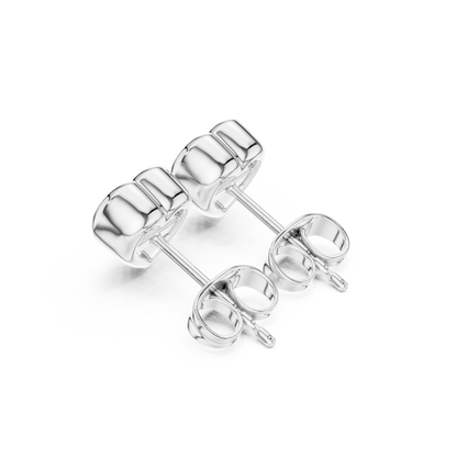 Heart Cut 1.00Ct  Lab Grown White Colorless Daimond Bezel Set Vintage Screw Back Stud Earring For Her - HIGHCARAT DIAMONDS