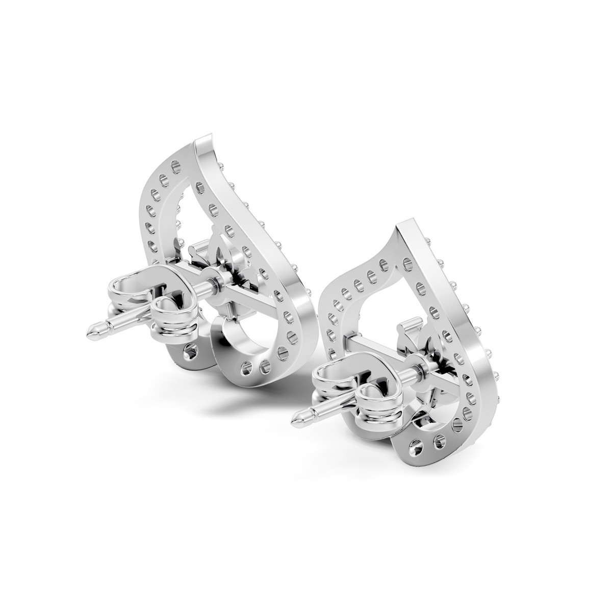 Marquise & Round Shape Natural & Lab Grown Diamond Stunning Earrings For Girl - HIGHCARAT DIAMONDS