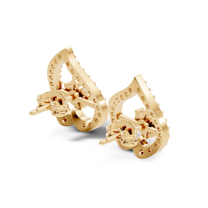 Marquise & Round Shape Natural & Lab Grown Diamond Stunning Earrings For Girl - HIGHCARAT DIAMONDS