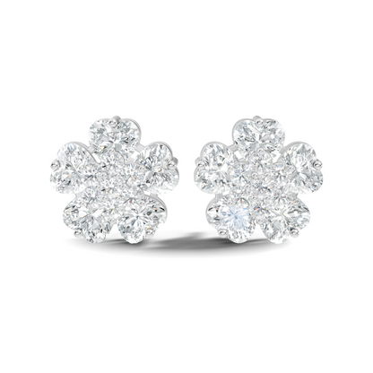Heart and Round Cut 2.77Ct Lab Grown Diamond Vintage Elegance Dainty Sparkling Wedding Earring For Women's - HIGHCARAT DIAMONDS