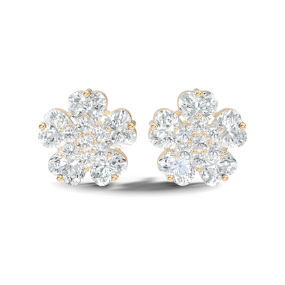 Heart and Round Cut 2.77Ct Lab Grown Diamond Vintage Elegance Dainty Sparkling Wedding Earring For Women's - HIGHCARAT DIAMONDS