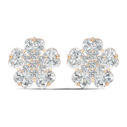 Heart and Round Cut 2.77Ct Lab Grown Diamond Vintage Elegance Dainty Sparkling Wedding Earring For Women's - HIGHCARAT DIAMONDS