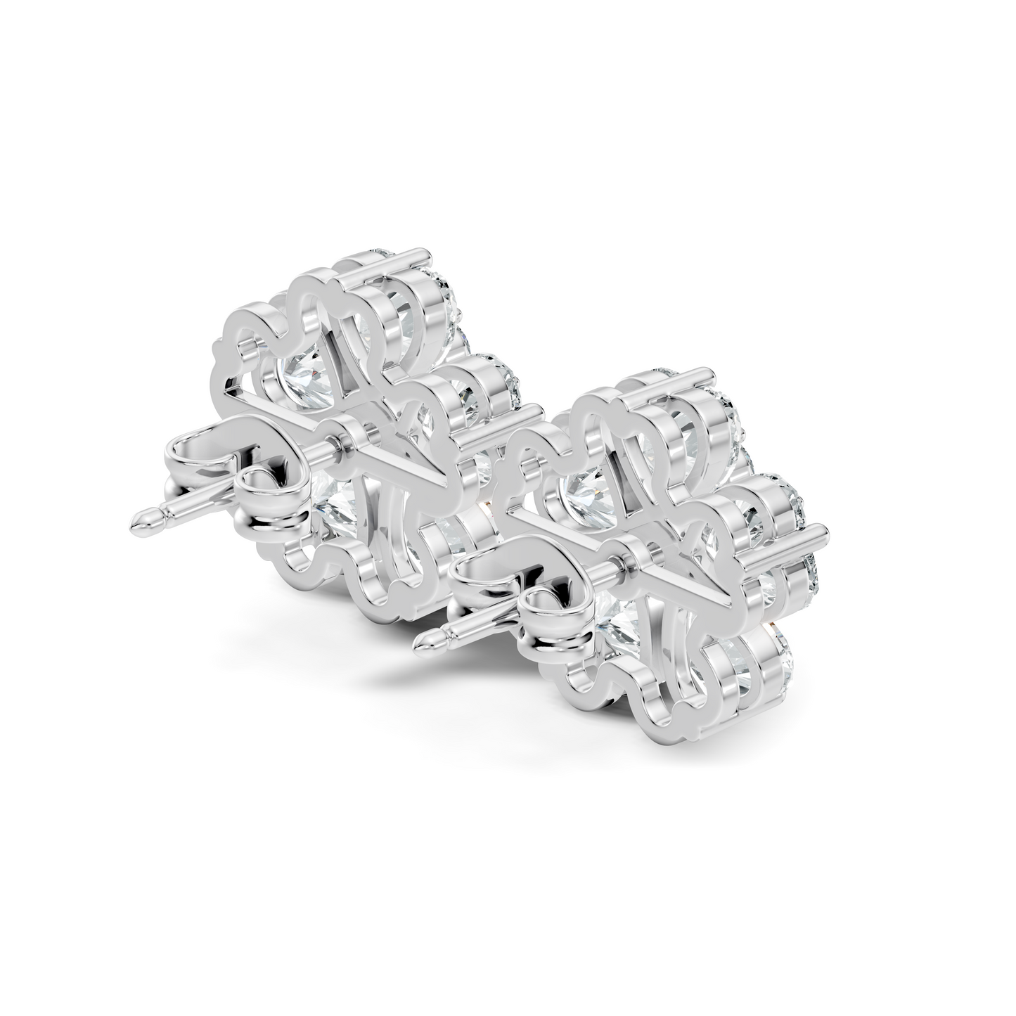 Heart and Round Cut 2.77Ct Lab Grown Diamond Vintage Elegance Dainty Sparkling Wedding Earring For Women's - HIGHCARAT DIAMONDS