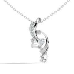 14K Solid Gold Heart Cut Diamond Pendant Round Handcrafted Necklace Gift For Her - HIGHCARAT DIAMONDS