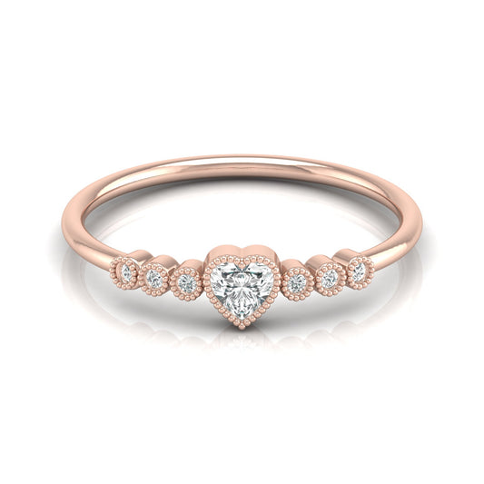 Heart Shape Lab Grown Diamond Halo Engagement Ring - HIGHCARAT DIAMONDS