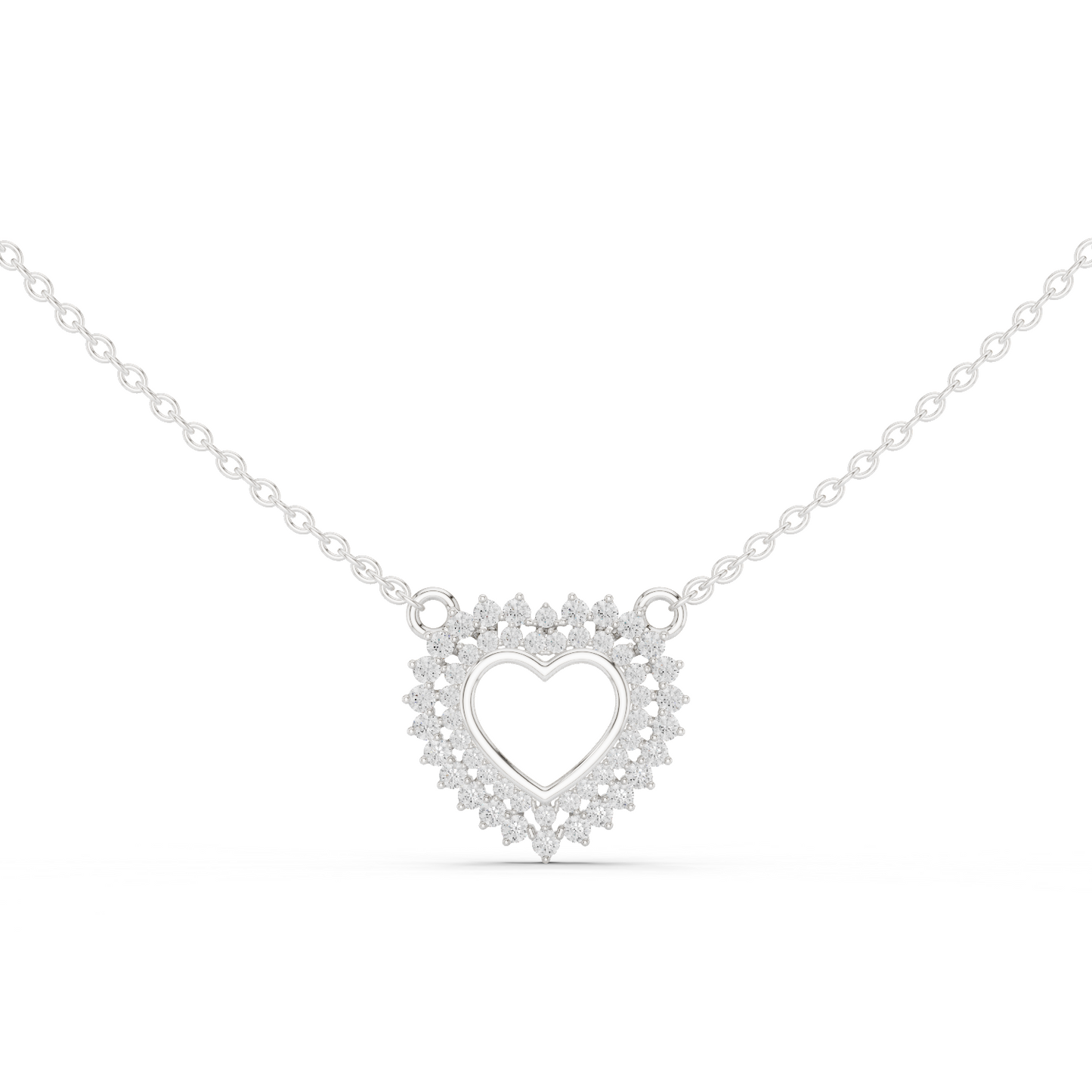 18k Solid Gold Round Cut Lab Grown Diamond Unique Daily Wear Women Necklace - HIGHCARAT DIAMONDS