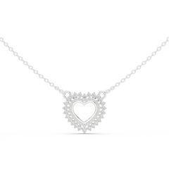 18k Solid Gold Round Cut Lab Grown Diamond Unique Daily Wear Women Necklace - HIGHCARAT DIAMONDS