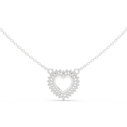 18k Solid Gold Round Cut Lab Grown Diamond Unique Daily Wear Women Necklace - HIGHCARAT DIAMONDS
